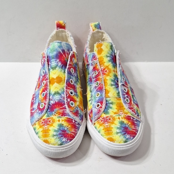 Corkys Multicolor Slip-On Streetwear Vibrant Tie-Dye Slip On Boho Sneakers Sz.10 - Picture 1 of 13